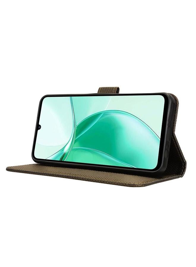 إيروريكس جراب هاتف ZTE Blade A35 مصنوع من الجلد بنسيج ماسي - Image 5