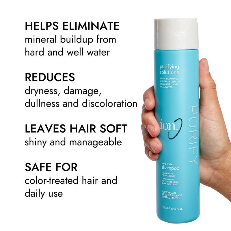 ion Purifying Solutions Hard Water Shampoo, Gentle Cleansing For All Hair Types, Prevents Hard Water Buildup, 10.5 oz. - Image 5