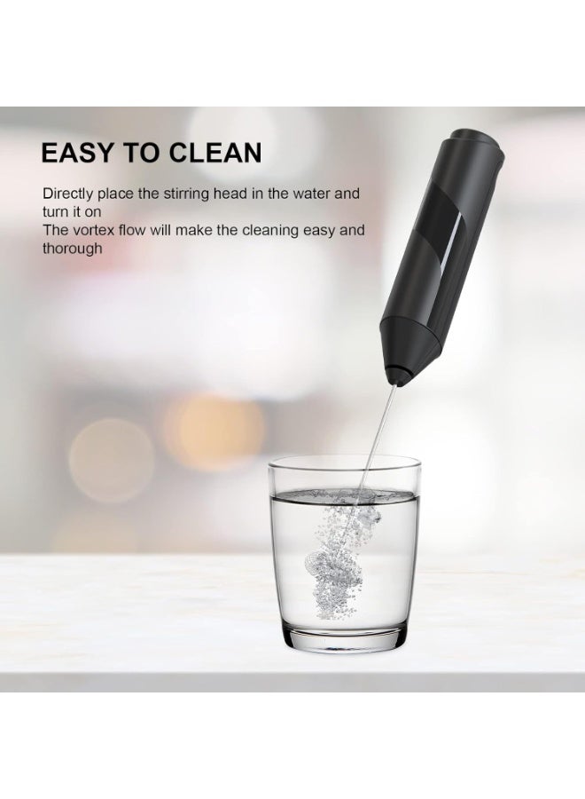 Electric Milk Frother Handheld, Battery Powered Foam Maker with Stainless Steel Stand for Coffee, Latte, Matcha - Image 5