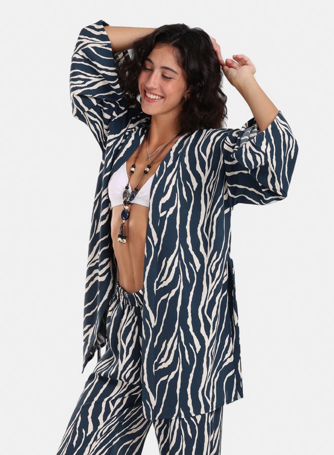 Clue Zebra All Over Printed Kimono  - Image 3