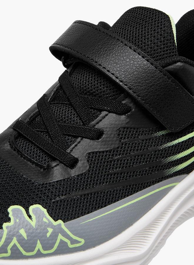 Kappa Boys Logo Print Hook and Loop Sports Shoes - Image 4
