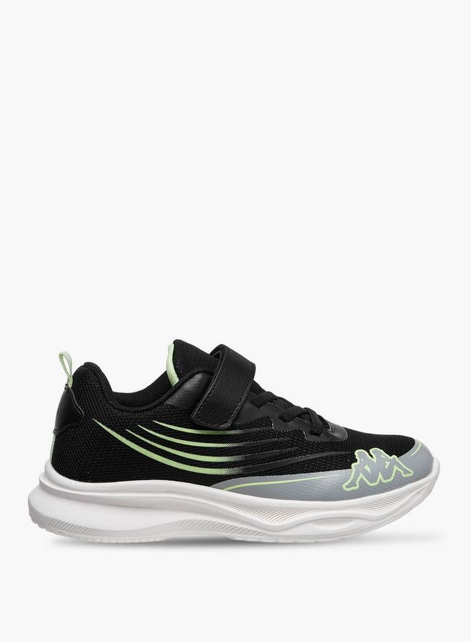 Kappa Boys Logo Print Hook and Loop Sports Shoes - Image 3