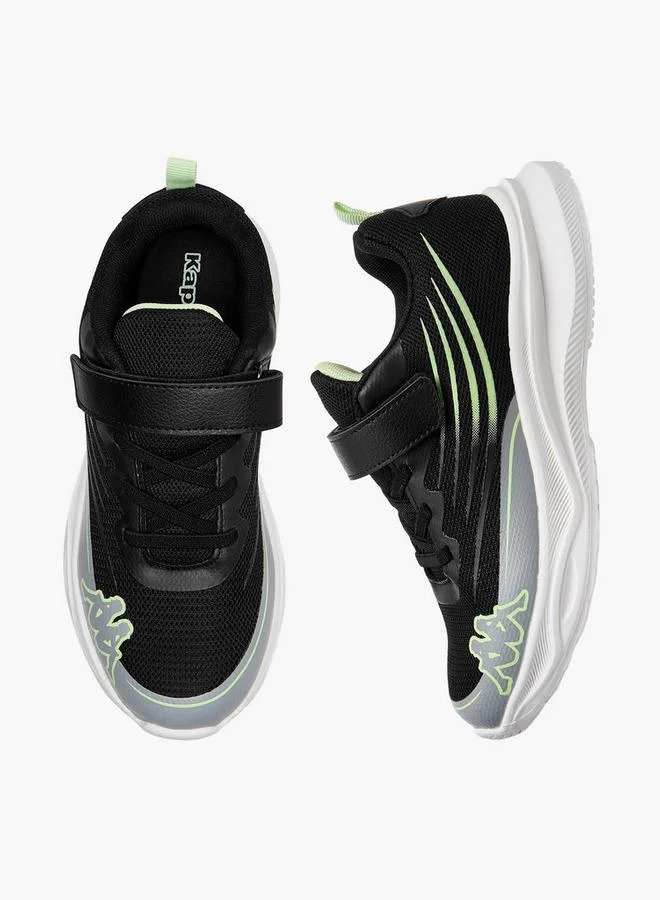 Kappa Boys Logo Print Hook and Loop Sports Shoes