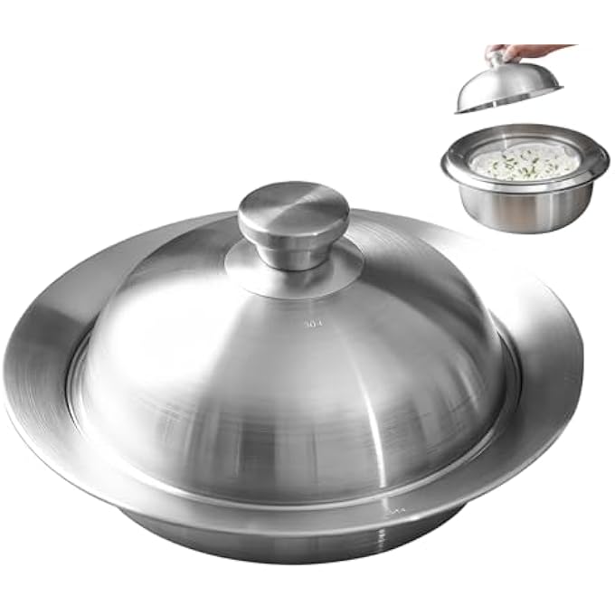 سلة طهي بالبخار، طبق طعام من الفولاذ المقاوم للصدأ، مقاس 11 بوصة، سلة طهي بالبخار متعددة الأغراض للمطبخ، البروكلي، الذرة، البطاطس، البيض، جراد البحر، السلطعون، المحار، المعكرونة، المأكولات البحرية - Image 1