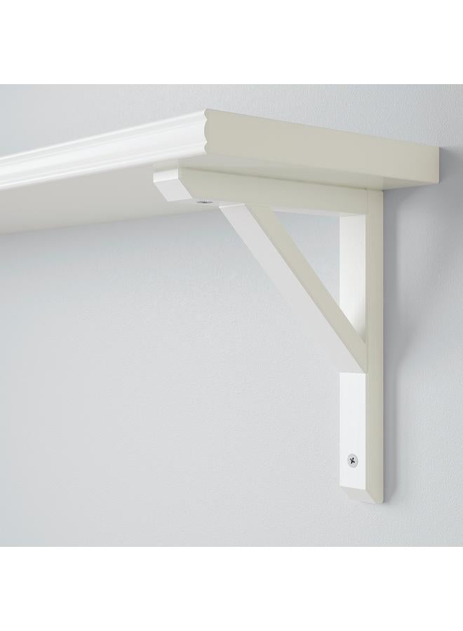 Zaboon Wall shelf, white/white stained aspen, 80x20 cm - Image 4