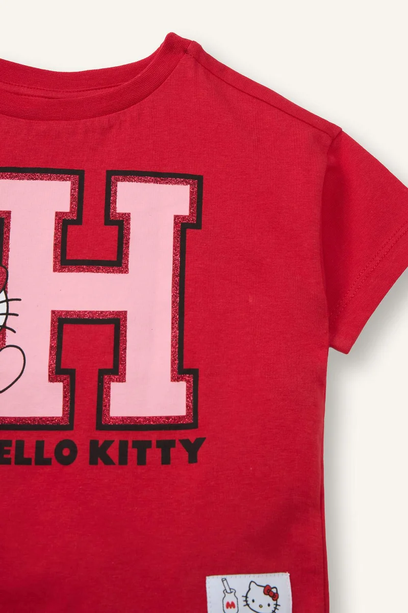 Defacto Baby Girl Hello Kitty Licensed Short Sleeve T-Shirt