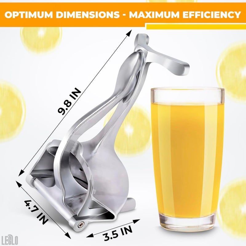 Zipron Hand Juicer Squeezer Aluminum Manual Hand Press Juicer Comfortable Ergonomic Grip for Efficient Juice Extraction of Pomegranates Citrus and other Fruits Durable Compact Easy to Use and Clean - Image 2