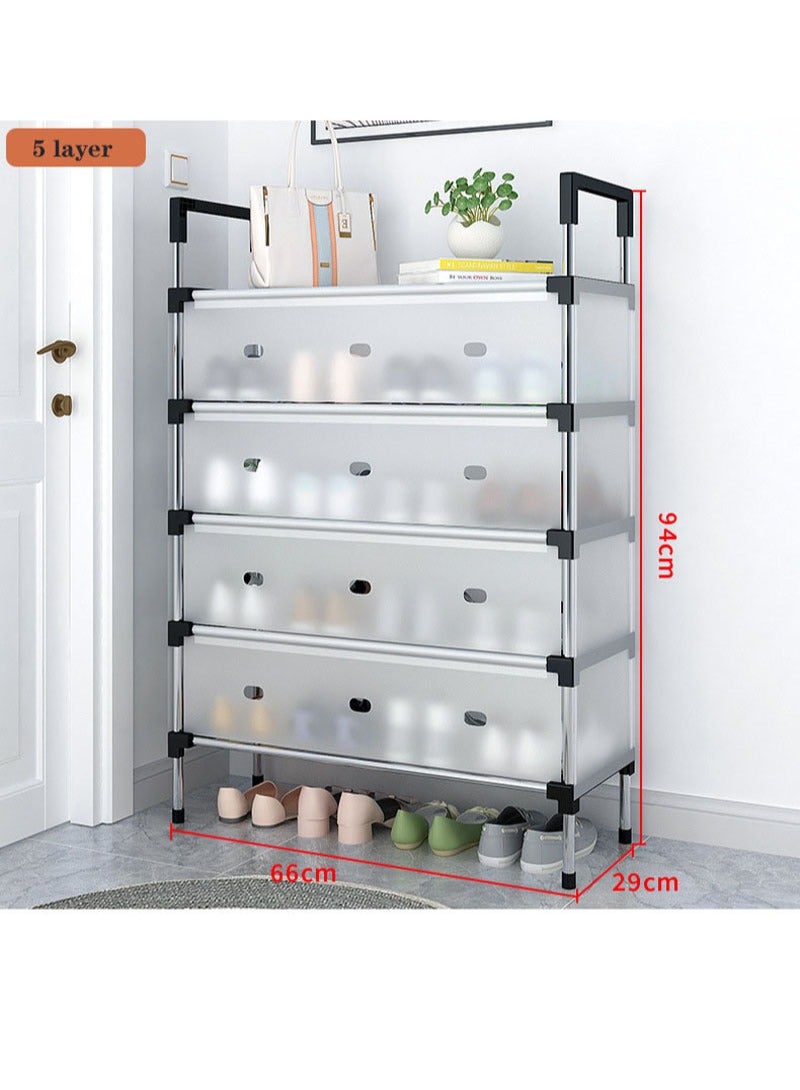 5-Layer Dust-Proof And Moisture-Proof Shoe Rack Home Door Multi-Layer Assembly Simple Entrance Shoe Rack - Image 2