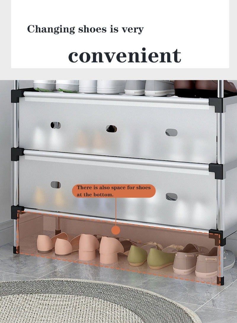 5-Layer Dust-Proof And Moisture-Proof Shoe Rack Home Door Multi-Layer Assembly Simple Entrance Shoe Rack - Image 5