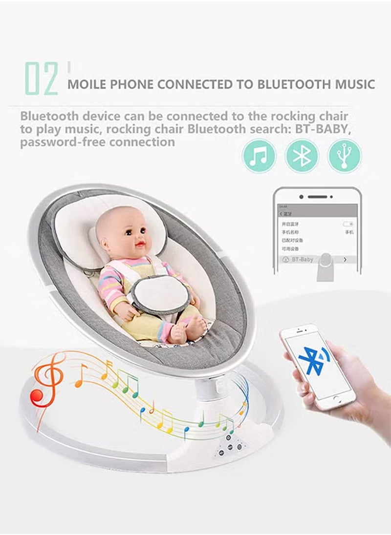 Arabest Baby Durable Electric Portable Rocking Bouncer Chair With Hanging Toys For Children  - Image 3