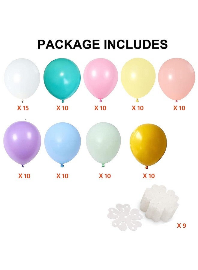 TOYXE Rubber Daisy Flower Balloons Diy Kit Party Decorations For Birthday Baby Shower Wedding Anniversary Groovy Fairy Retro Hippie Theme Decor Set Of 104 Pcs,Multicolor - Image 2