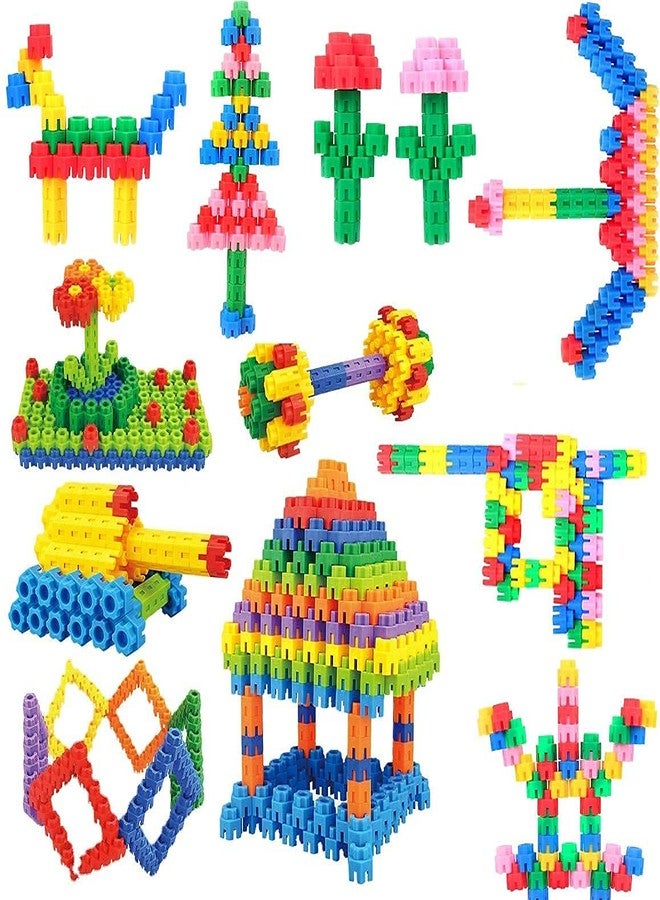 PULSBERY Building Blocks Toy for Kids - 100Pcs Plastic Non-Toxic Hexa Blocks Set for Counting, Sorting, STEM, Essential Skills, Motoric, Connecting Math Educational Toy - Image 1