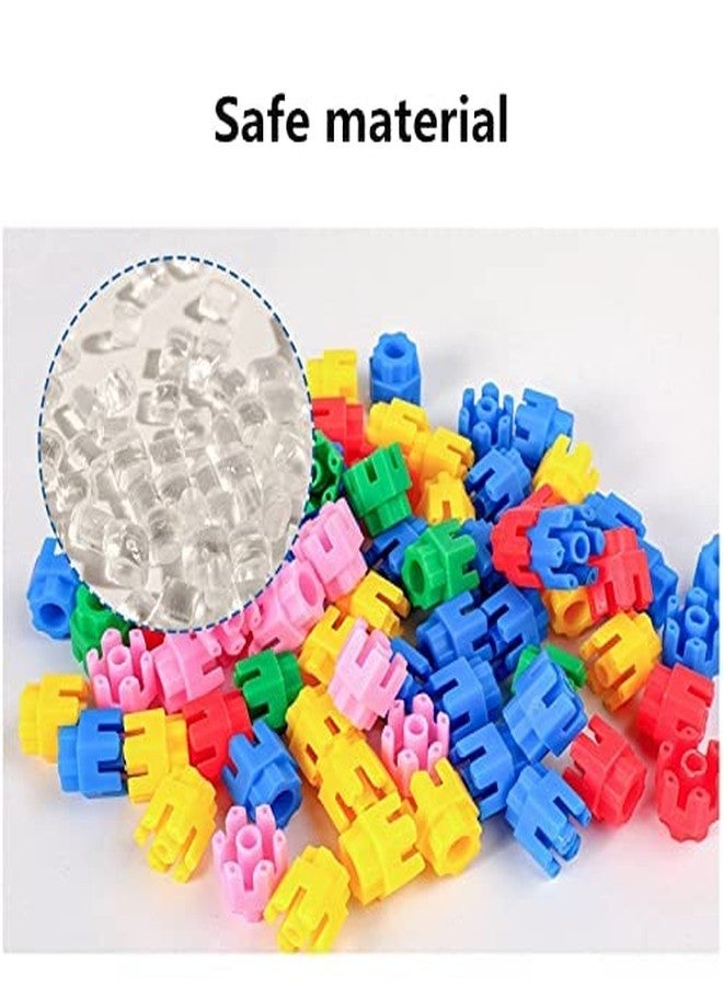 PULSBERY Building Blocks Toy for Kids - 100Pcs Plastic Non-Toxic Hexa Blocks Set for Counting, Sorting, STEM, Essential Skills, Motoric, Connecting Math Educational Toy - Image 5