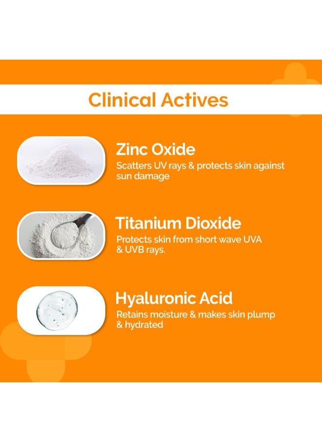 THE derma Co واقي الشمس الملون من Derma Co 1% Hyaluronic لجميع أنواع البشرة بعامل حماية من الشمس 60، جل Pa++++، بدون طبقة بيضاء، خفيف الوزن، حماية واسعة النطاق - 30 جرام  - Image 5