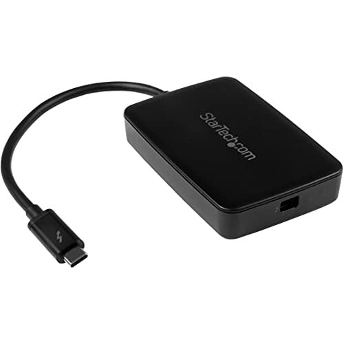 StarTech.com Thunderbolt 3 to Thunderbolt 2 Adapter (Non-Reversible) - TB3 Laptop to TB2 (20Gbps) or TB1 (10Gbps) Devices / Displays - Black - Windows/Mac (TBT3TBTADAP) - Image 1