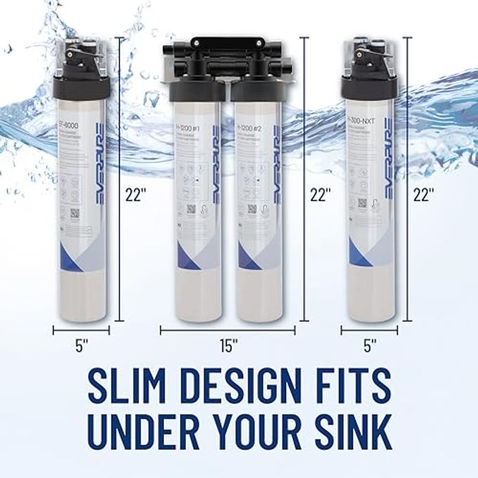 ever pure Pentair Everpure H-300-NXT Quick-Change Filter Cartridge, EV927441, for Use in Everpure H-300-NXT Drinking Water Systems, 300 Gallon Capacity, 0.5 Micron - Image 4