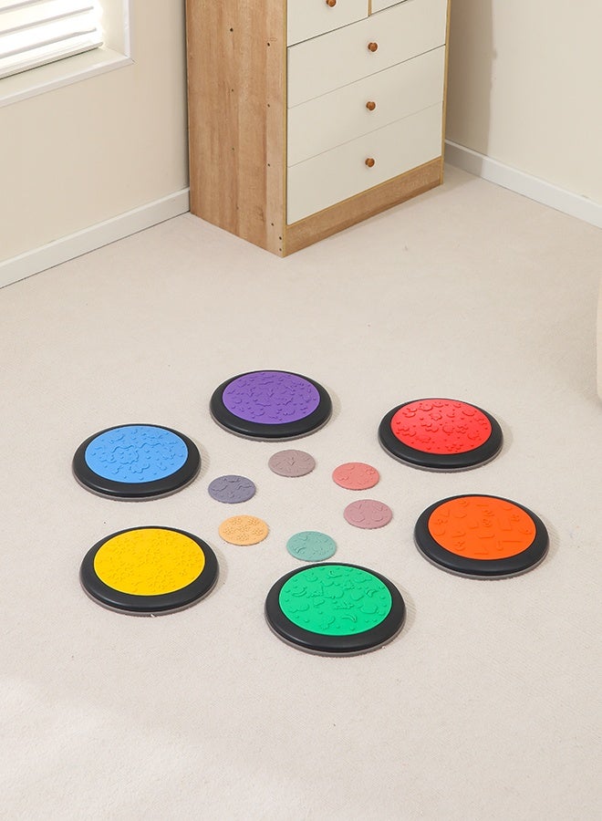 JSAITOYS SIT12204 Autism Sensory Educational Therapist Products 12pcs Toddler Stepping Stones for Kids - Image 1