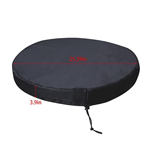 Chuanke 55 Gallon Drum Cover with Stretchable Adjustable Drawstring , 55 Gallon Drum Lid Cover 25.59 inches Diameter Fits Most Water Barrel and Trash Can Waterproof All-Weather Protection (2 Pack ) - Image 2