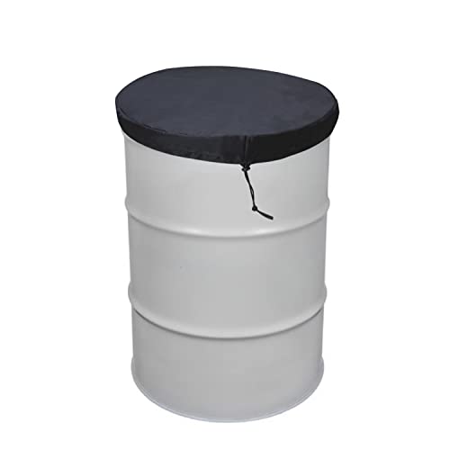 Chuanke 55 Gallon Drum Cover with Stretchable Adjustable Drawstring , 55 Gallon Drum Lid Cover 25.59 inches Diameter Fits Most Water Barrel and Trash Can Waterproof All-Weather Protection (2 Pack ) - Image 5