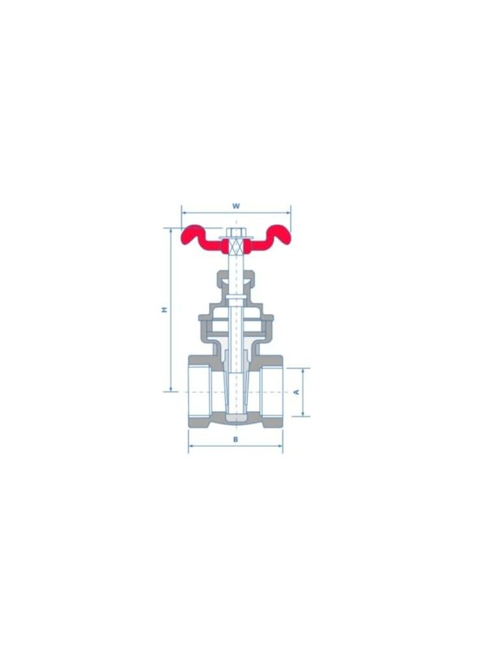 Econ Bronze Gate Valve PN20-1/2'' - Image 2