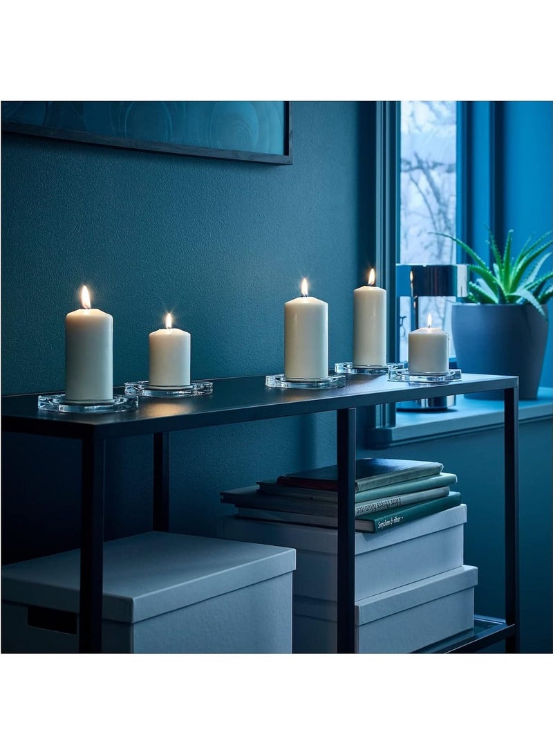 Set of 5 Unscented Block Candle White - Image 3
