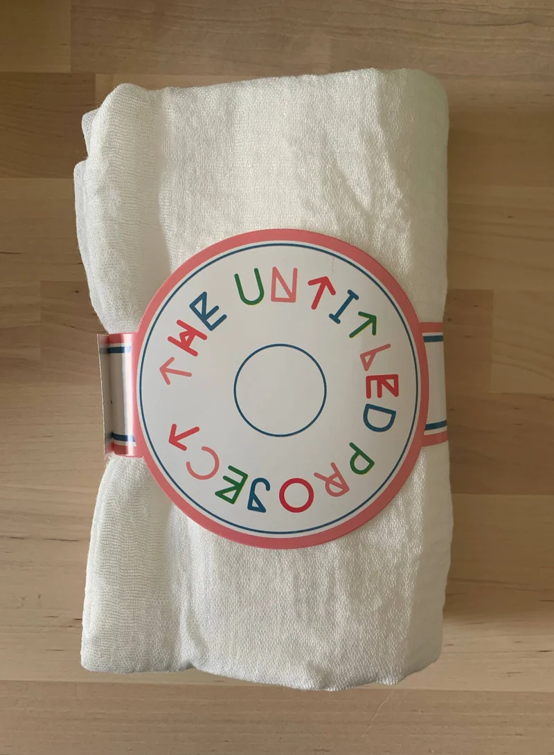 The Untitled Project Off-White - Crinkle Organic Cotton Scarf