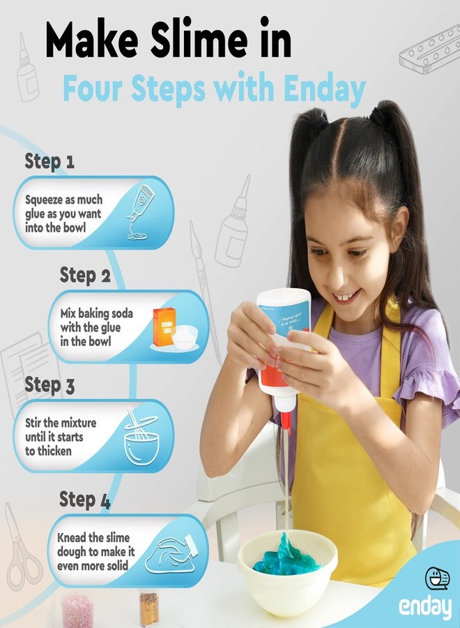 Enday Liquid Glue (12 Pack) - 4 oz Washable School Glue, Bulk, Non-Toxic for Kids, for Slime, Arts and Crafts - by Enday - Image 2