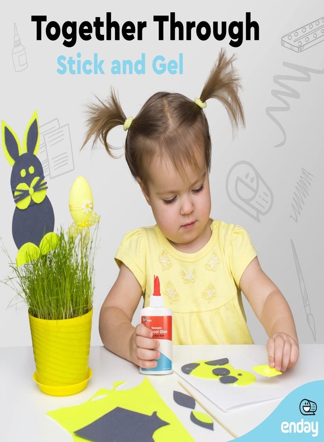 Enday Liquid Glue (12 Pack) - 4 oz Washable School Glue, Bulk, Non-Toxic for Kids, for Slime, Arts and Crafts - by Enday - Image 3