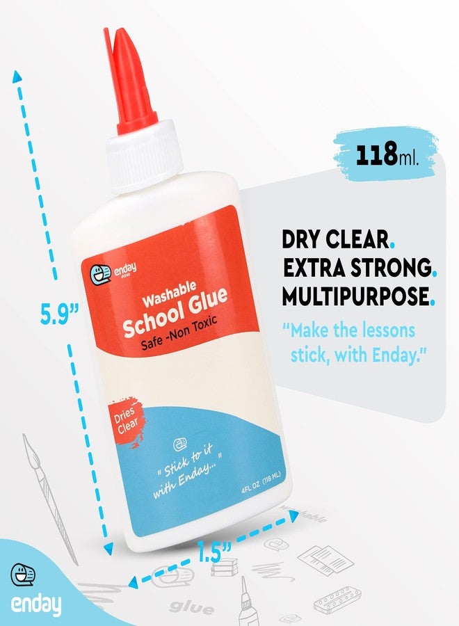 Enday Liquid Glue (12 Pack) - 4 oz Washable School Glue, Bulk, Non-Toxic for Kids, for Slime, Arts and Crafts - by Enday - Image 5