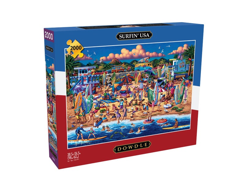 Buffalo Games - Dowdle - Dowdle: Surfin' USA - 2000 Piece Jigsaw Puzzle for Adults Challenging Puzzle Perfect for Game Nights - Finished Size is 38.50 x 26.50 - Image 3