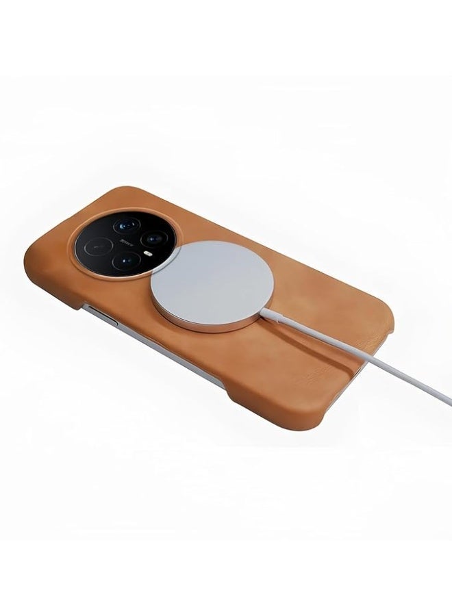 Case Compatible with Honor Magic 8 Pro 5G Compatible with Mag-Safe Slim Leather Luxury Mobile Case Frameless Anti-fingerprint Supports Wireless Charging - Image 2