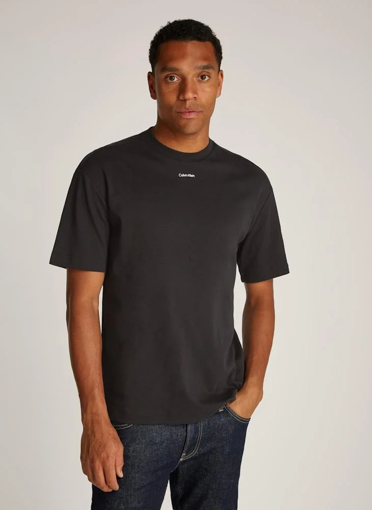 كالفن كلاين Logo Crew Neck Interlock T-Shirt