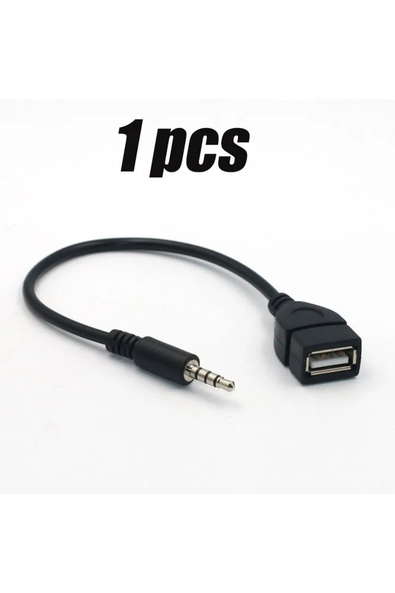 1pcs 1/2/4/6/8/10Pcs Black Car Audio Cable To USB Audio Cable Car Electronics for Play Music Car Aud