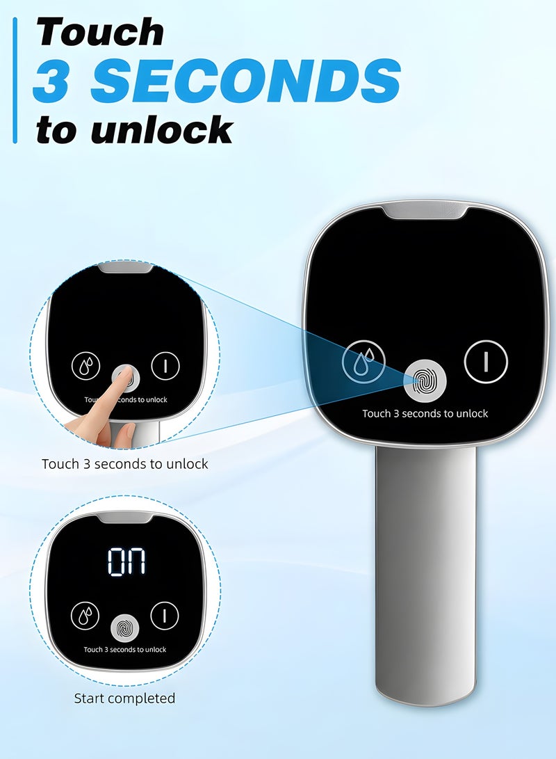 مساحة باردة مضخة توزيع مياه كهربائية قابلة لإعادة الشحن عبر منفذ USB بسعة 1200 مللي أمبير مع شاشة عرض رقمية، 4 أوضاع توزيع، حامل مكتبي، صنبور قابل للطي، مضخة إبريق مياه آمنة غذائياً للاستخدام المنزلي والمكتبي والتخييم (أسود) - Image 2