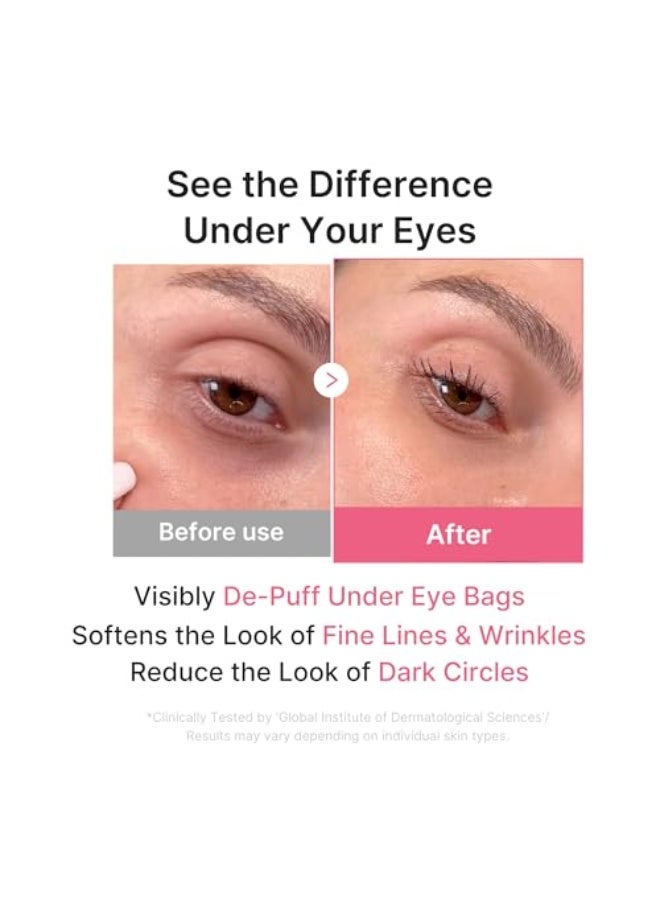 Jelly Eye Mask PDRN Pink Collagen | Hydrogel Eye Patches with PDRN, Collagen, NAD | Refreshing for Puffy, Tired Eyes | Firming for Look of Wrinkles, Fine Lines | Korean Skincare (6 Pairs) - Image 3