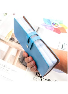 Excefore Credit Card Holder, Business Card Organizer Credit Cards Protector with 96 Card Slots RFID Blocking Business Cards Holder for Managing Your Different Cards to Prevent Loss or Damage (Azure)  - Image 2