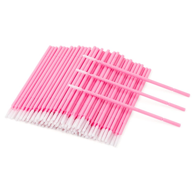 G2PLUS Micro Cotton Swabs 200pcs Disposable Micro Applicator Microswabs for Eyelash Extensions Micro Applicator Brush Cleaning Tool for Lashes Dental Nails Eyeliner and Personal Care Pink - Image 3