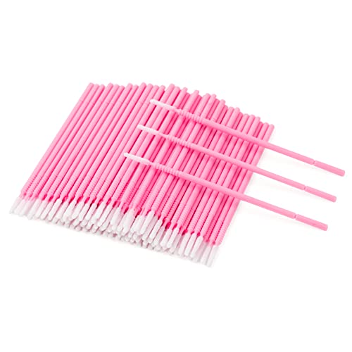 G2PLUS Micro Cotton Swabs 200pcs Disposable Micro Applicator Microswabs for Eyelash Extensions Micro Applicator Brush Cleaning Tool for Lashes Dental Nails Eyeliner and Personal Care Pink - Image 1