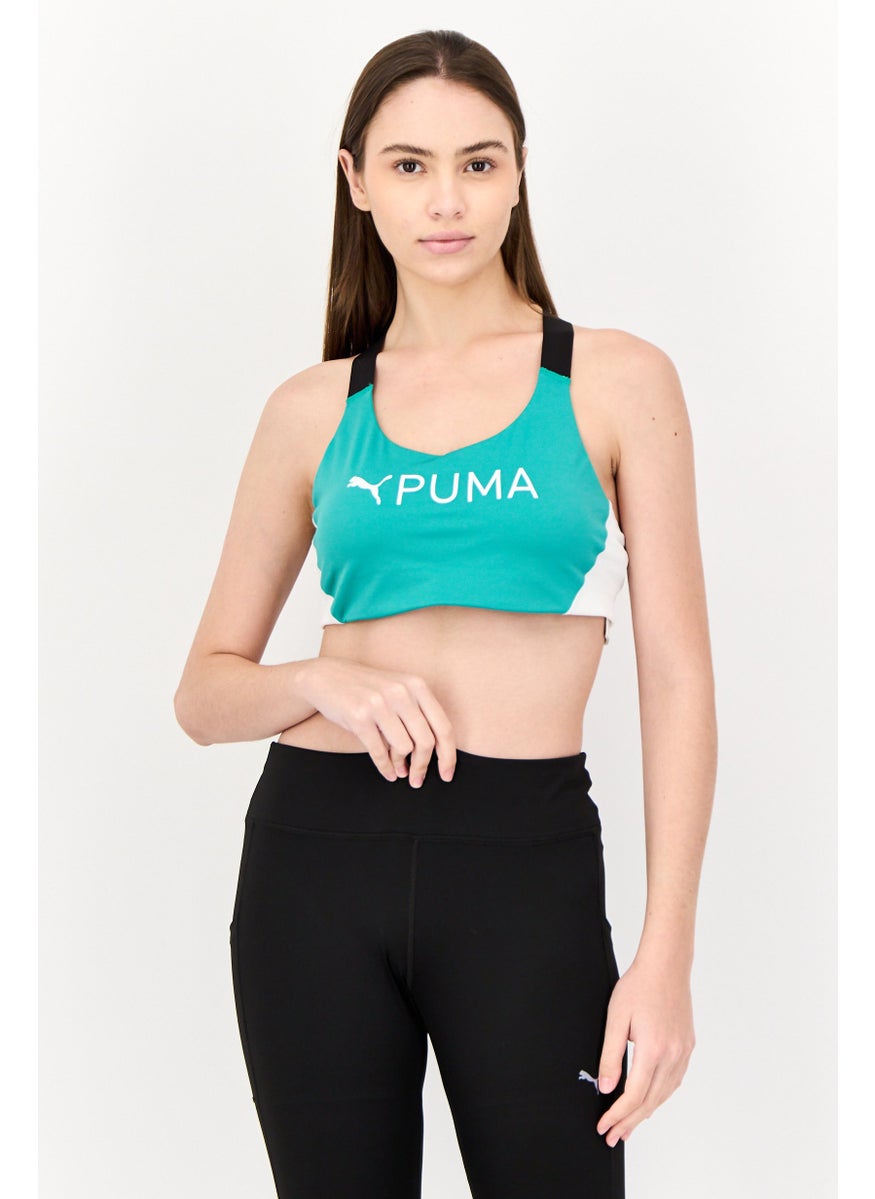 PUMA Women Padded Brand Logo Outdoor Bra, Multicolor  - Image 1