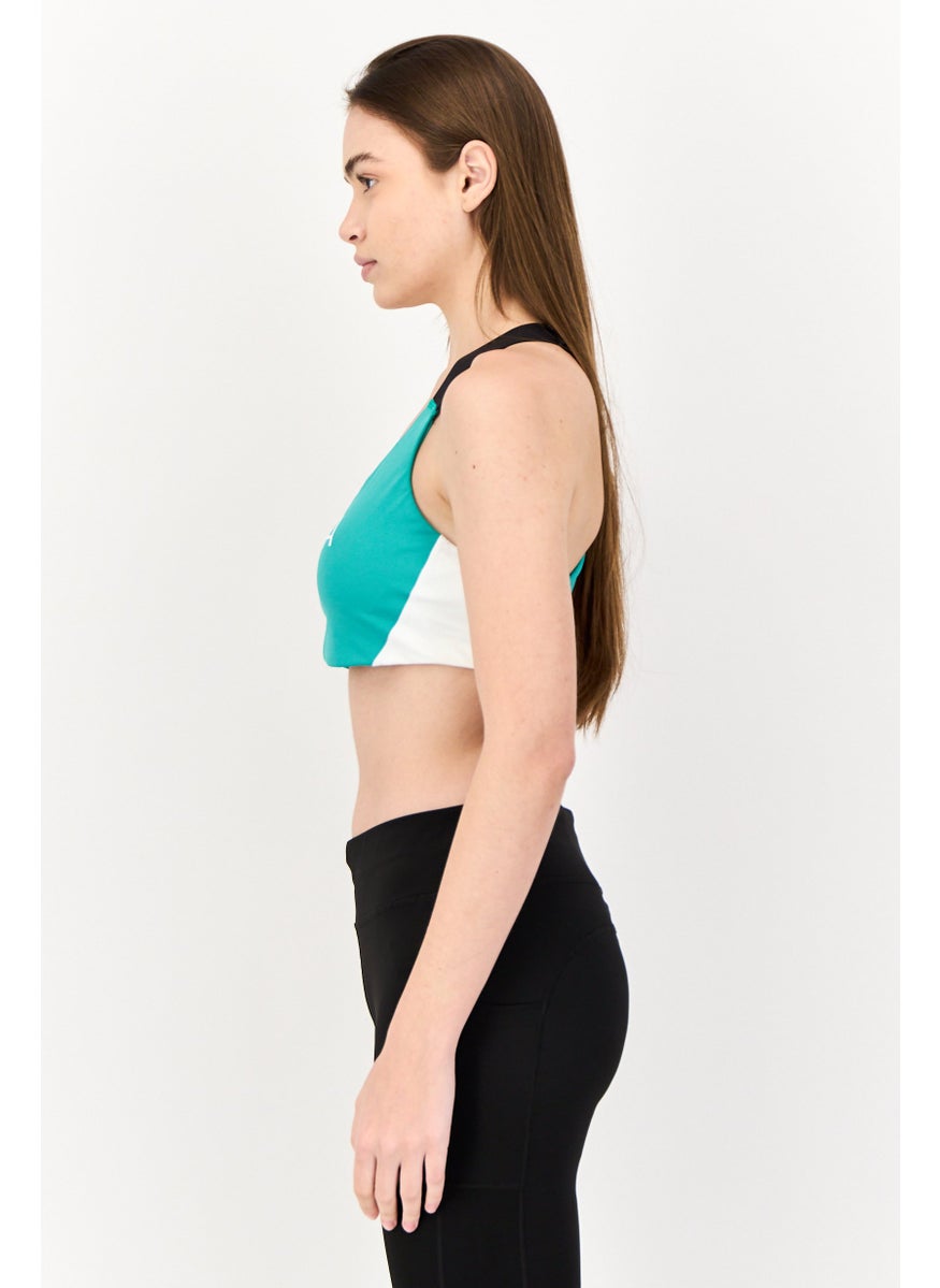 PUMA Women Padded Brand Logo Outdoor Bra, Multicolor  - Image 2