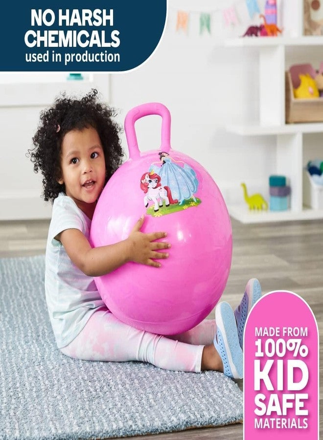 Bastlix Boys and Girls Hop Ball - Inflatable Kangaroo Bouncing with Handle, Sit and Bounce Rubber Jumping Hopper Ball for Kids Fun Indoor Outdoor Toy for Play, Exercise & Balance Training (Pink) - Image 5