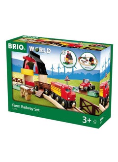 Brio BRIO 33719 Farm Railway Playset - Interactive Toy Train Set for Kids | FSC-Certified Wood | Expandable Tracks | Promotes Skill Development  - Image 1