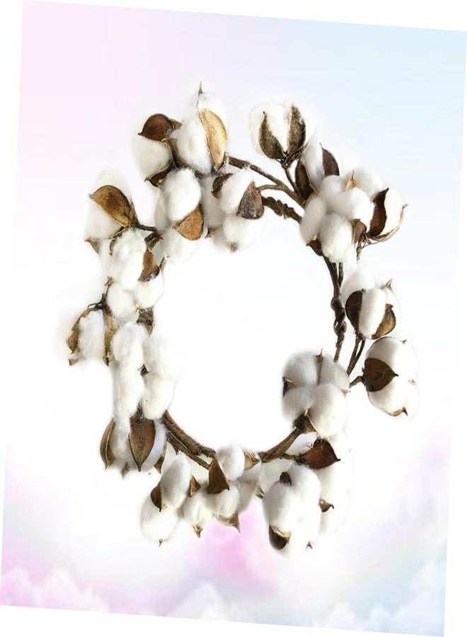 BESTOYARD Christmas Decorations Door Wreath Christmas Door Garland Cotton Wreath s Decoration Hanging Cotton Dried Garland Dried Flowers - Image 2