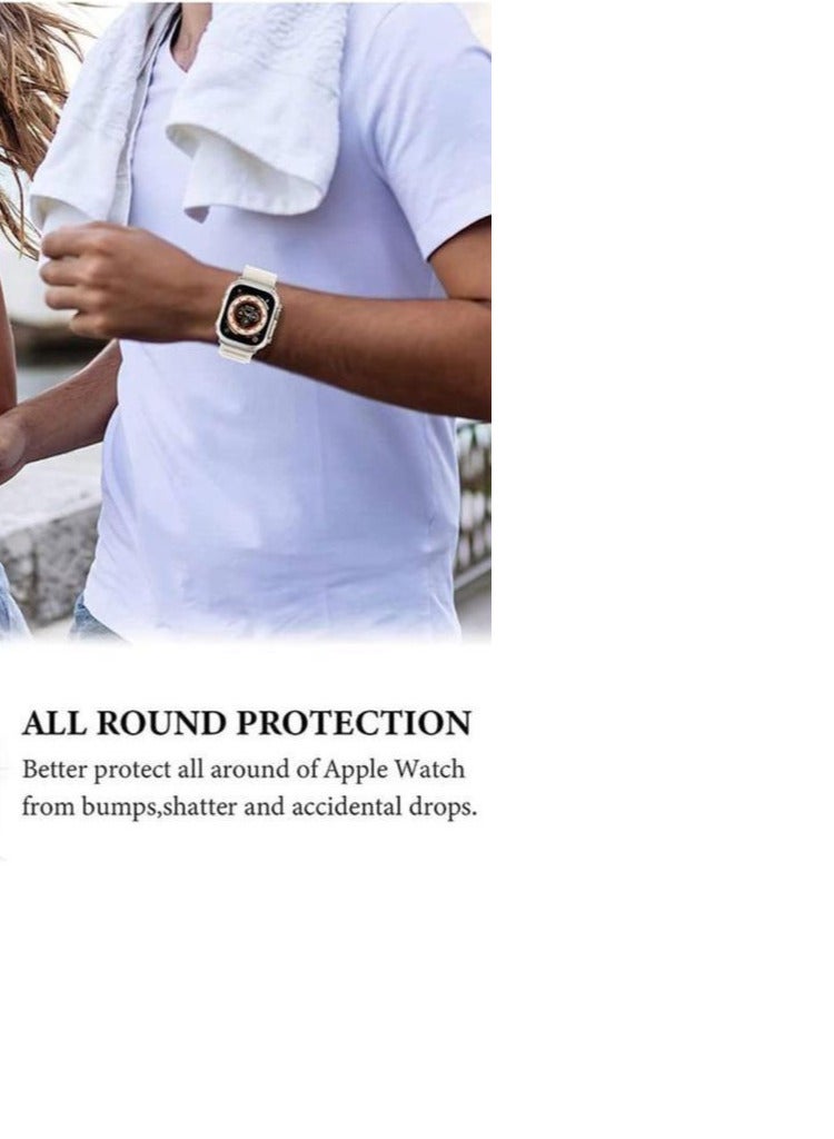 غطاء حماية واقٍ مضاد للصدمات وغطاء للشاشة لساعة أبل ووتش الترا 49مم - Image 3