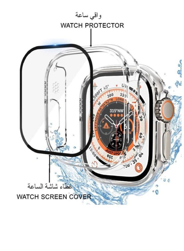 غطاء حماية واقٍ مضاد للصدمات وغطاء للشاشة لساعة أبل ووتش الترا 49مم - Image 2