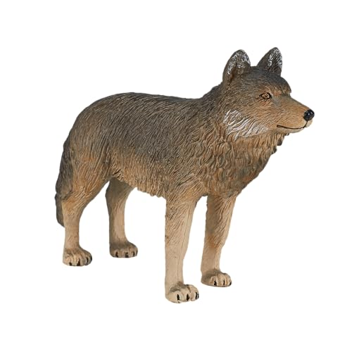 MOJO Timber Wolf Standing Realistic International Wildlife Hand Painted Toy Figurine - Image 2