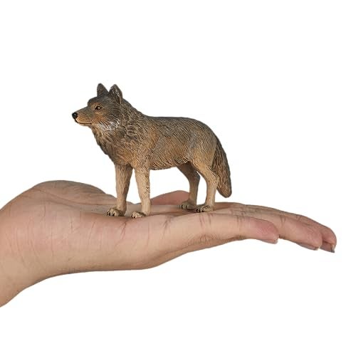 MOJO Timber Wolf Standing Realistic International Wildlife Hand Painted Toy Figurine - Image 4