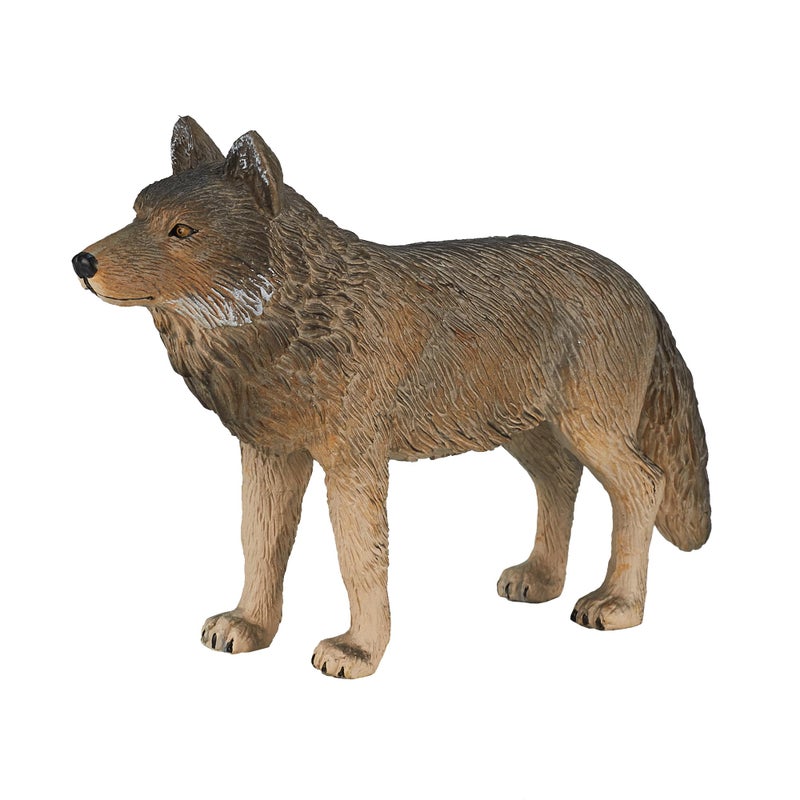 MOJO Timber Wolf Standing Realistic International Wildlife Hand Painted Toy Figurine - Image 5