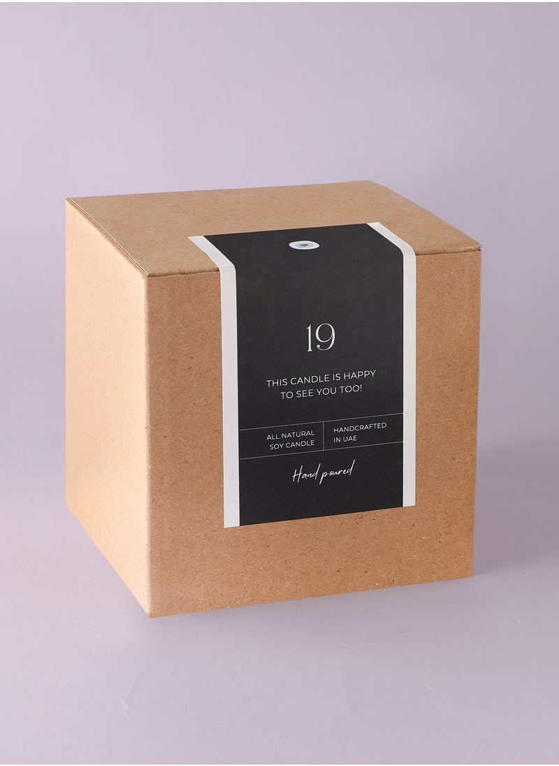 Generic - Amber Pachouli Soy Wax Scented Candle 200 ml , Wooden Wick, Aroma Hand Poured Natural Jar candle - Patchouli and Amber oud - Last longing frosted glass Jar candle with lid Home Decor - Image 1