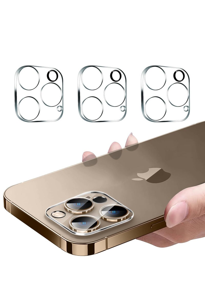 Glass - Full HD Clear Coverage Tempered Glass Back Camera Lens Protector for iPhone 16 Pro and iPhone 16 Pro Max - Set of 3 - Image 1